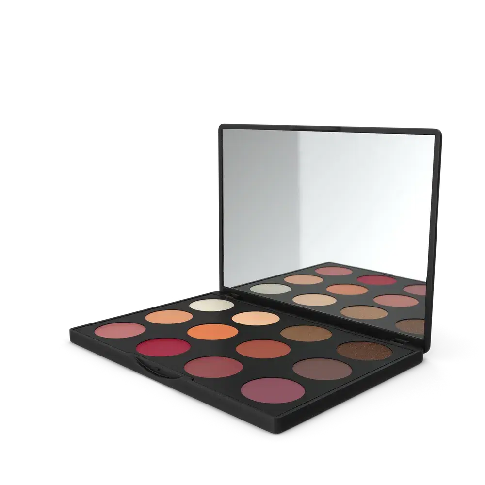 Versatile Eyeshadow Palette with Built-in Mirror for On-the-Go Glam