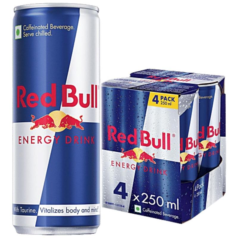Red Bull Energy Drink, 250 ml (PACK OF 4)