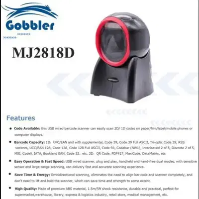 MJ2818D Table Top 2D Barcode Scanner