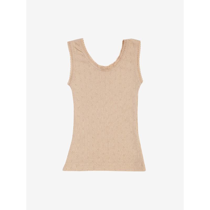 Kanvin Girls' 2-Pack Black & Beige Solid Thermal Tops