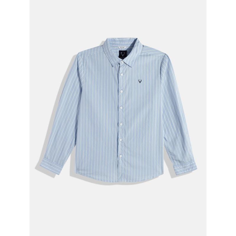 Allen Solly Junior Boys Striped Cotton Casual Shirt - Comfort & Style