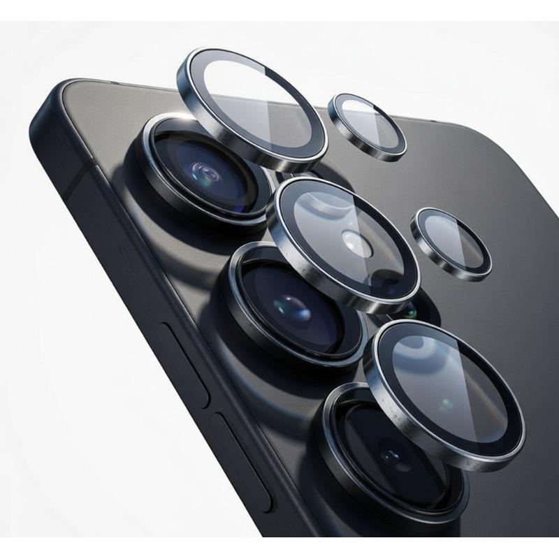 Samsung Galaxy S25 Ultra Camera Lens Protector - Tempered Glass (Black)