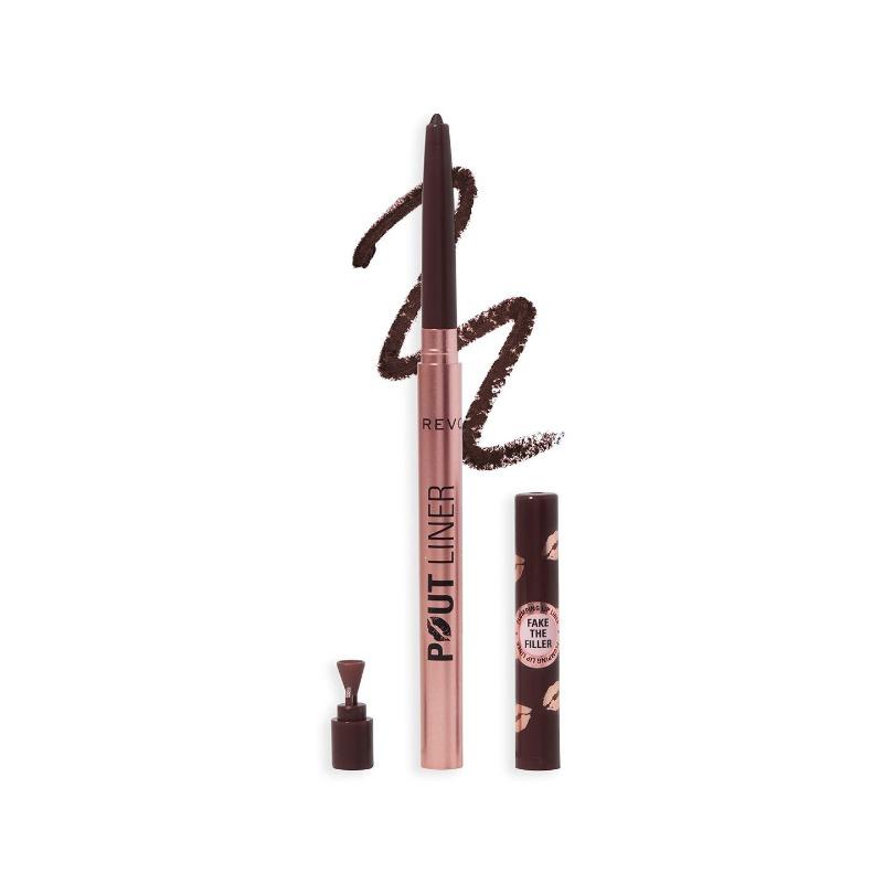 Makeup Revolution London Pout Bomb Plumping Lip Liner with Sharpener - Espresso Cool Brown